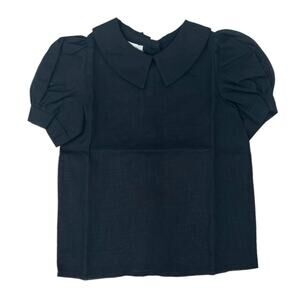 🆕 Holley + Sage NWOT Black Puff Sleeve Shirt. Size 3T.